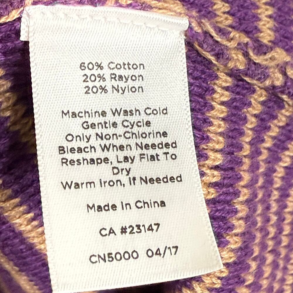 Talbots Multi Stripe Long Open Front Cardigan Swe… - image 5